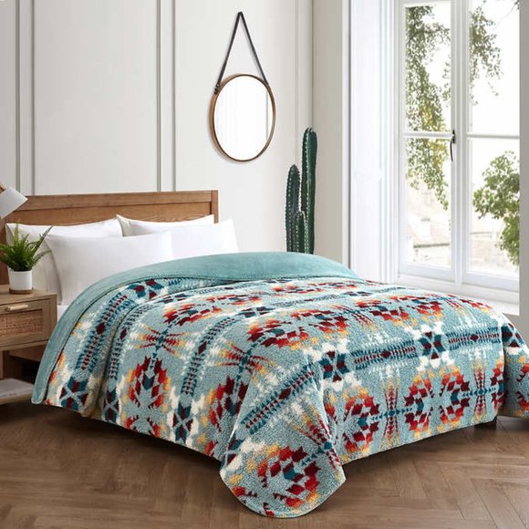 Pendleton Other - KING Pendleton Sherpa Fleece Blanket BLUE